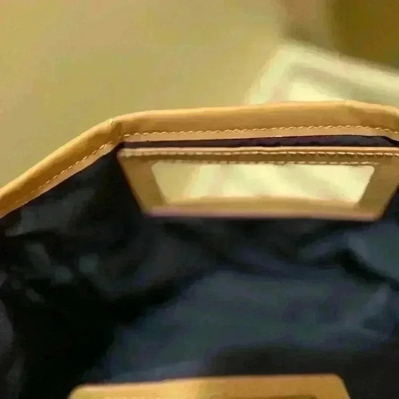 American Eagle Outfitters Cloth Boho Handbag Navy Blue White Stripes-EUC - Picture 6 of 7